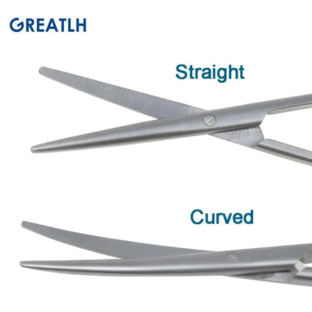 Autoclavable Tissue Scissors Stainless Steel Golden Handle Blunt Scissors Straight Head Curved Head Surgical Scissors