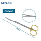 Autoclavable Tissue Scissors Stainless Steel Golden Handle Blunt Scissors Straight Head Curved Head Surgical Scissors
