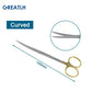 Autoclavable Tissue Scissors Stainless Steel Golden Handle Blunt Scissors Straight Head Curved Head Surgical Scissors