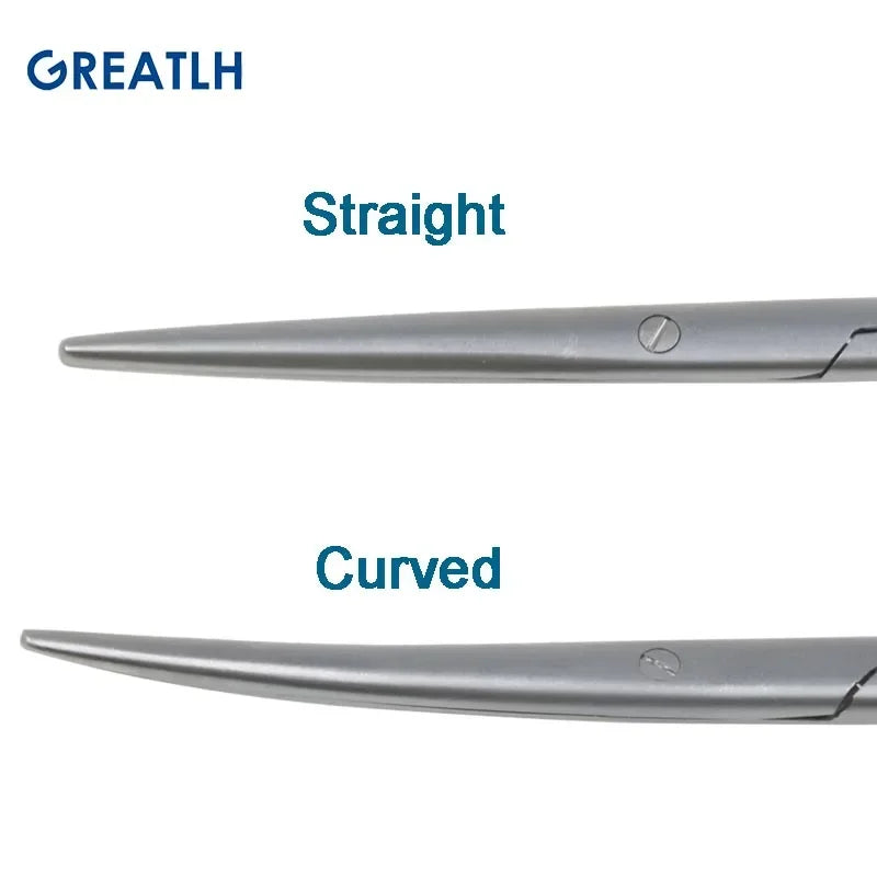 Autoclavable Tissue Scissors Stainless Steel Golden Handle Blunt Scissors Straight Head Curved Head Surgical Scissors