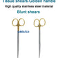 Autoclavable Tissue Scissors Stainless Steel Golden Handle Blunt Scissors Straight Head Curved Head Surgical Scissors