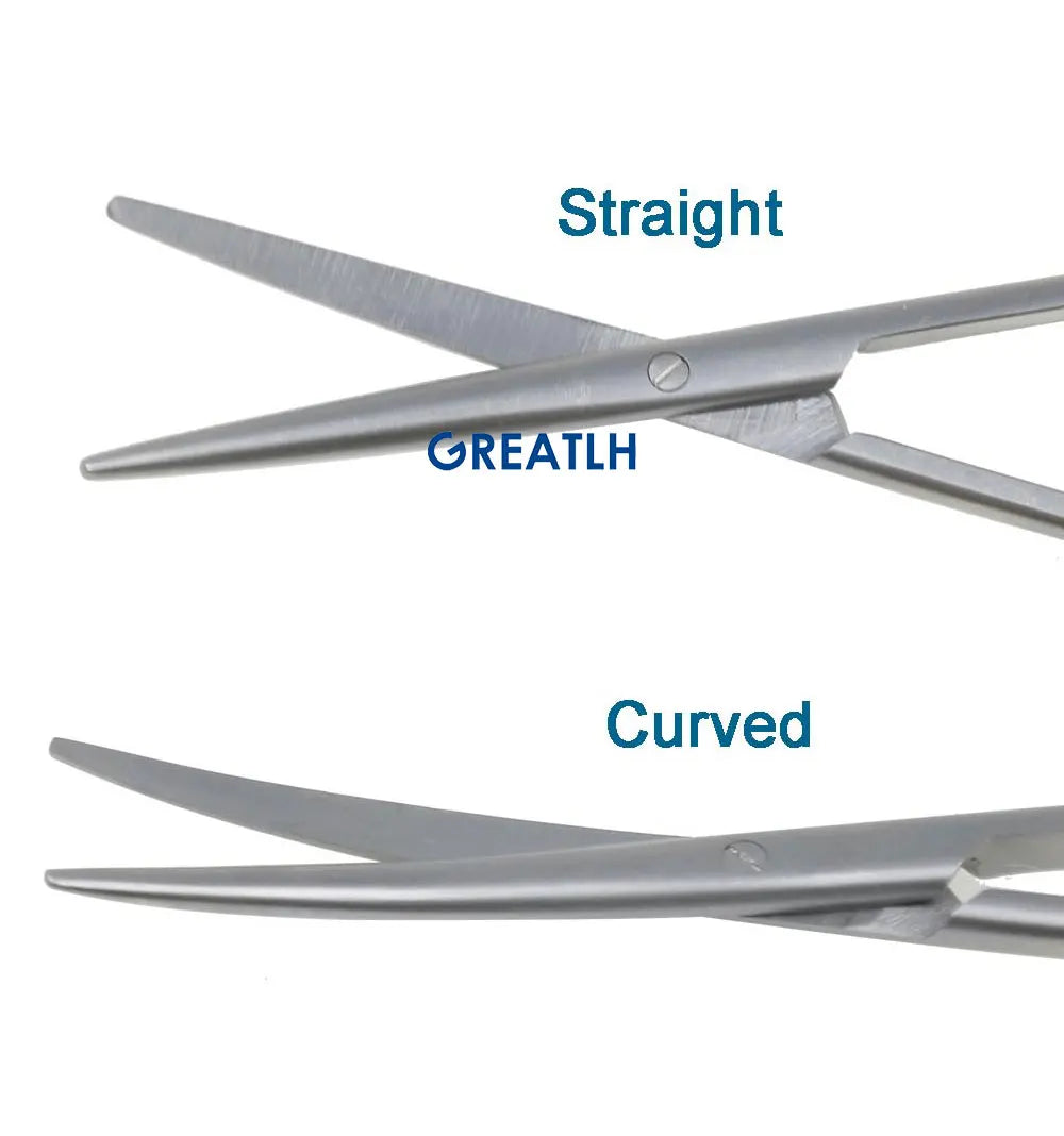 Autoclavable Tissue Scissors Stainless Steel Golden Handle Blunt Scissors Straight Head Curved Head Surgical Scissors