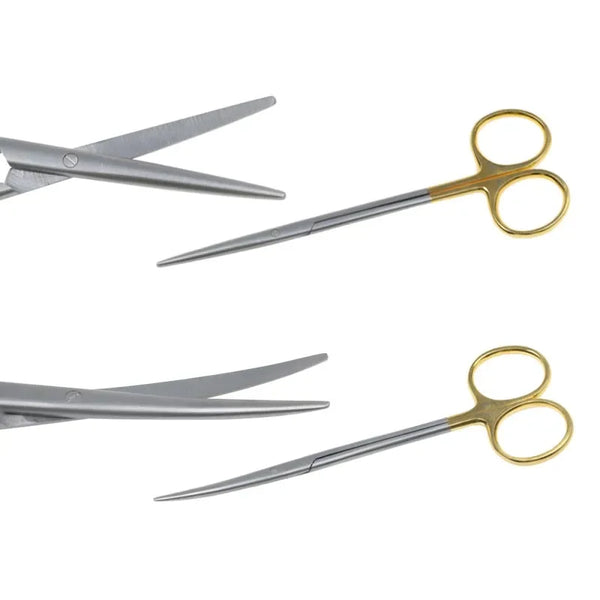 Autoclavable Tissue Scissors Stainless Steel Golden Handle Blunt Scissors Straight Head Curved Head Surgical Scissors in Pakistan