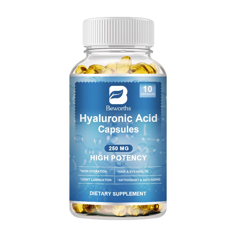 BEWORTHS Hyaluronic Acid Supplements Plus Biotin&Vitamin C High Potency Support Skin Hydration,Joint Lubrication,Hair&Eye Health