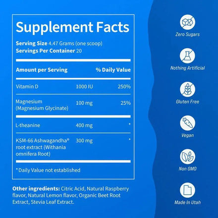 BIYODE Electrolyte Vitamin Sports Supplement Soothe Mind Relieve Anxiety Promote Muscle Recovery Enhance Athletic Performance