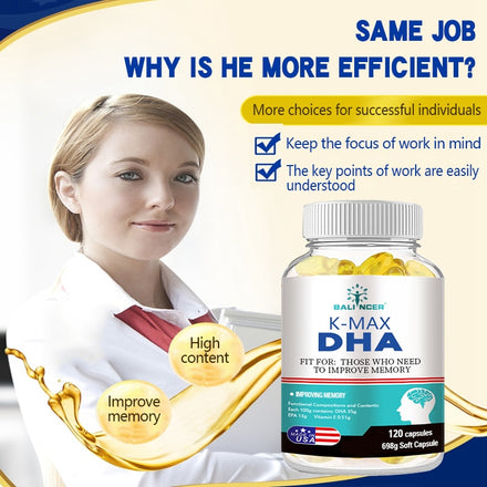 Balincer Brain Supplement - Boosts Memory, Concentration & Cognition, Supports Eye, Brain & Heart Health