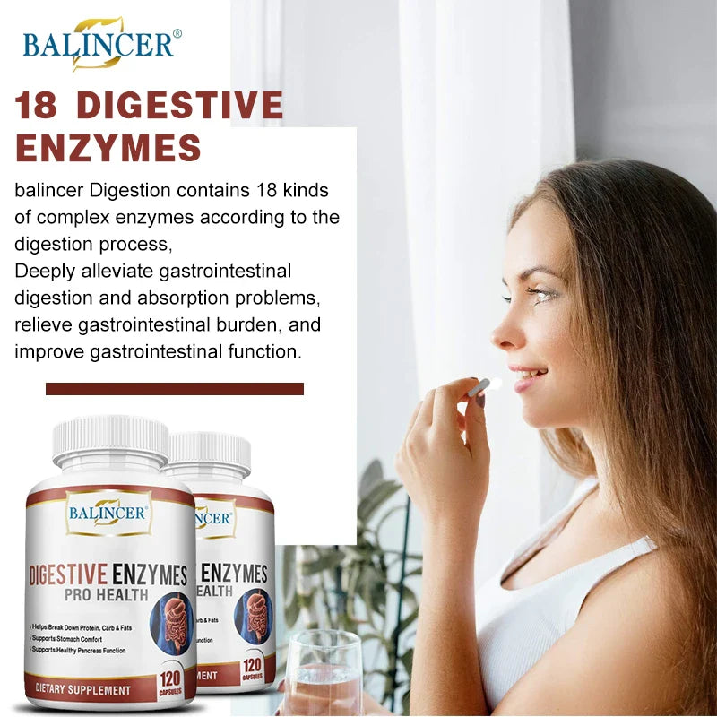 Balincer Digestive Enzyme Supplement - Supports Nutrient Absorption | Gut Health - Immune Support - Non-GMO