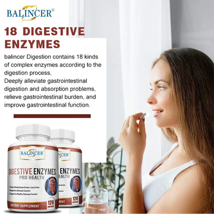 Balincer Digestive Enzyme Supplement - Supports Nutrient Absorption | Gut Health - Immune Support - Non-GMO