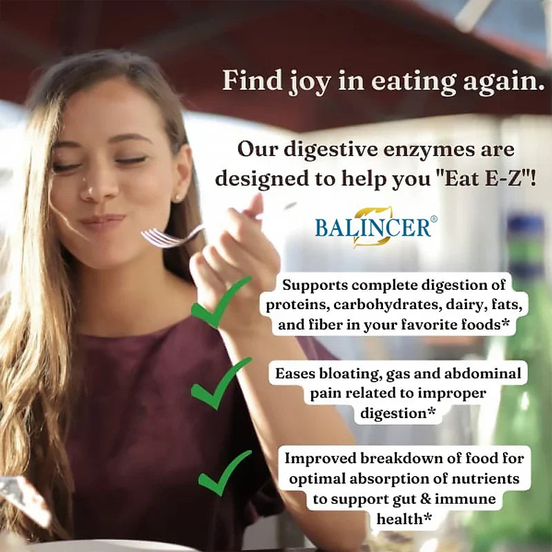 Balincer Digestive Enzyme Supplement - Supports Nutrient Absorption | Gut Health - Immune Support - Non-GMO