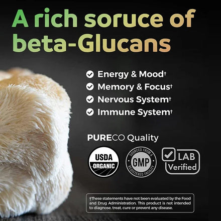 Balincer Lion's Mane Mushroom Extract Supplement for Mood and Sleep Health, Non-GMO, Gluten-free