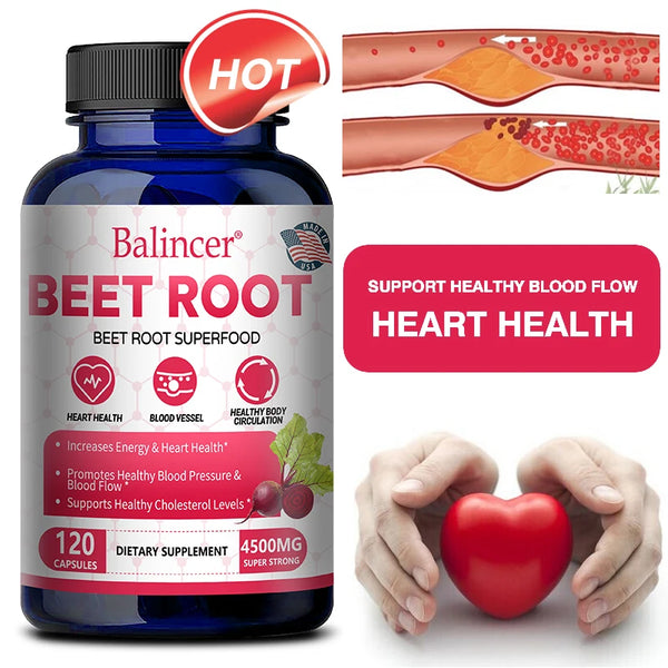 Balincer Organic Beetroot Extract Capsules - Good for Energy and Endurance Blood Circulation Heart Health Supplement in Pakistan