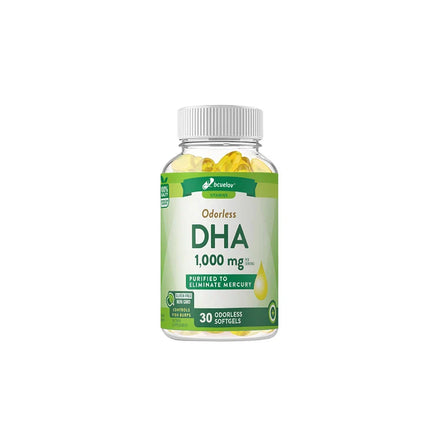 Bcuelov High IQ Brain Booster Supplement DHA Vitamin Capsules Improve Memory Mental Focus Nerve Energy and IQ Spirit