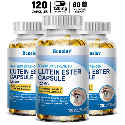 Bcuelov Lutein & Zeaxanthin, Eye Health Supplement, Supports Vision Health, Macula Health, 120 Capsules