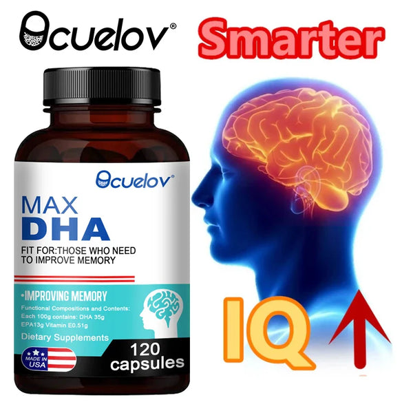Bcuelov MAX DHA-enhance Memory, Protect Eyesight, Intelligence, Activate Brain Cells, Improve Brain Fatigue, Dietary Supplement in Pakistan
