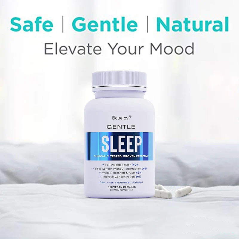 Bcuelov Natural Sleep Supplement - Helps Fall Asleep Faster and Relieves Stress