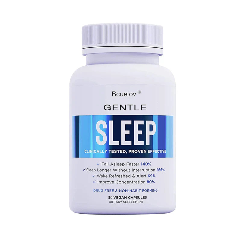 Bcuelov Natural Sleep Supplement - Helps Fall Asleep Faster and Relieves Stress