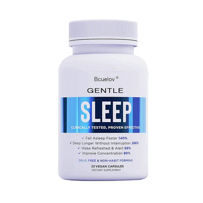 Bcuelov Natural Sleep Supplement - Helps Fall Asleep Faster and Relieves Stress