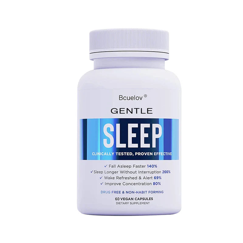 Bcuelov Natural Sleep Supplement - Helps Fall Asleep Faster and Relieves Stress