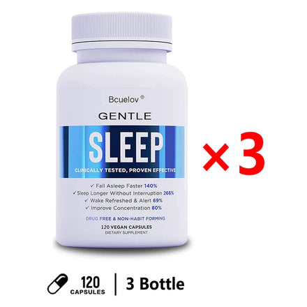 Bcuelov Natural Sleep Supplement - Helps Fall Asleep Faster and Relieves Stress