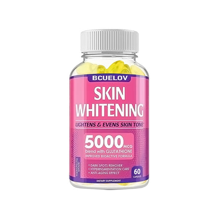Bcuelov Whitening Supplement Black Spot Acne Print Vegan Skin Bleaching Capsule Anti-aging Anti-oxidation Brighten Skin Tone