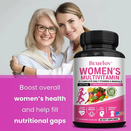 Bcuelov - Women's Multivitamin Supplement with Biotin for Joint, Hair, Skin, Nail, Brain, Heart, Immune and Overall Health