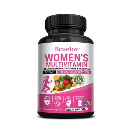 Bcuelov - Women's Multivitamin Supplement with Biotin for Joint, Hair, Skin, Nail, Brain, Heart, Immune and Overall Health