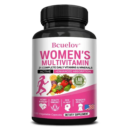 Bcuelov - Women's Multivitamin Supplement with Biotin for Joint, Hair, Skin, Nail, Brain, Heart, Immune and Overall Health