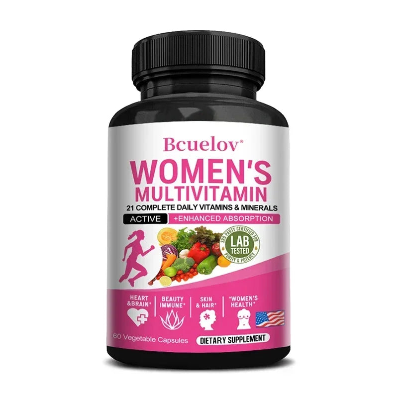Bcuelov - Women's Multivitamin Supplement with Biotin for Joint, Hair, Skin, Nail, Brain, Heart, Immune and Overall Health