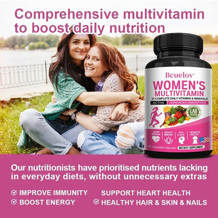 Bcuelov - Women's Multivitamin Supplement with Biotin for Joint, Hair, Skin, Nail, Brain, Heart, Immune and Overall Health