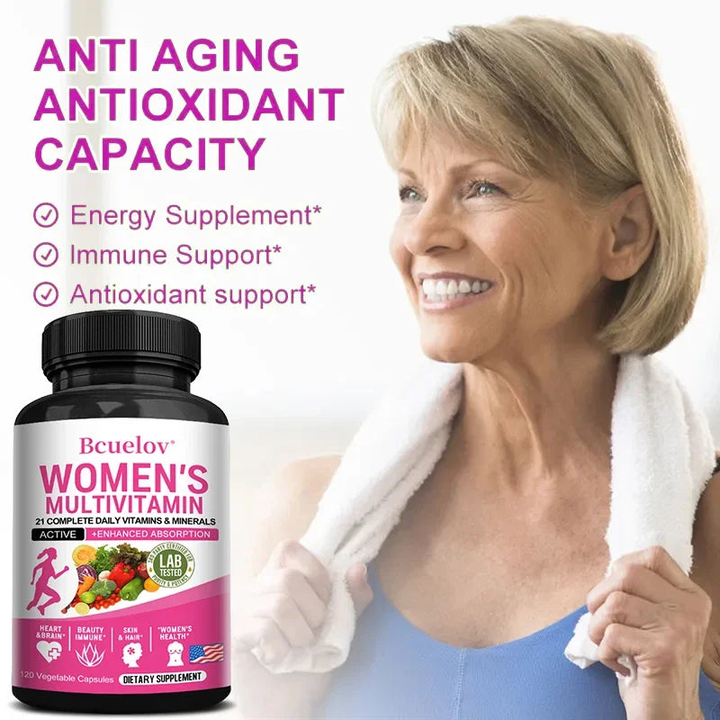 Bcuelov - Women's Multivitamin Supplement with Biotin for Joint, Hair, Skin, Nail, Brain, Heart, Immune and Overall Health
