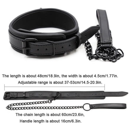 Bdsm Collar Leather And Iron Chain Link bdsm Slave Collars Women Bondage Collar For Couples Adults Restraints