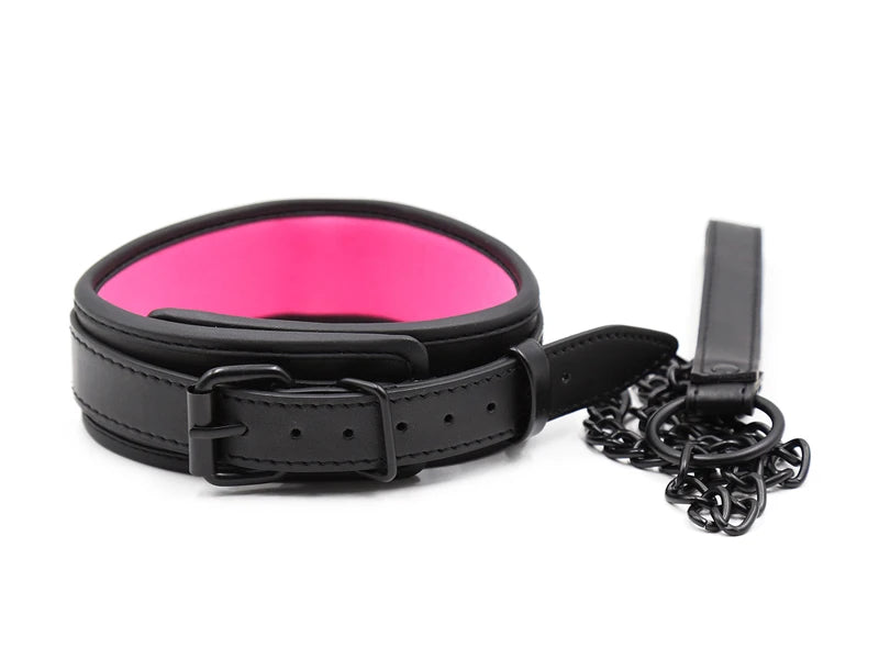 Bdsm Collar Leather And Iron Chain Link bdsm Slave Collars Women Bondage Collar For Couples Adults Restraints