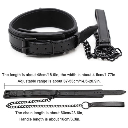 Bdsm Collar Leather And Iron Chain Link bdsm Slave Collars Women Bondage Collar For Couples Adults Restraints