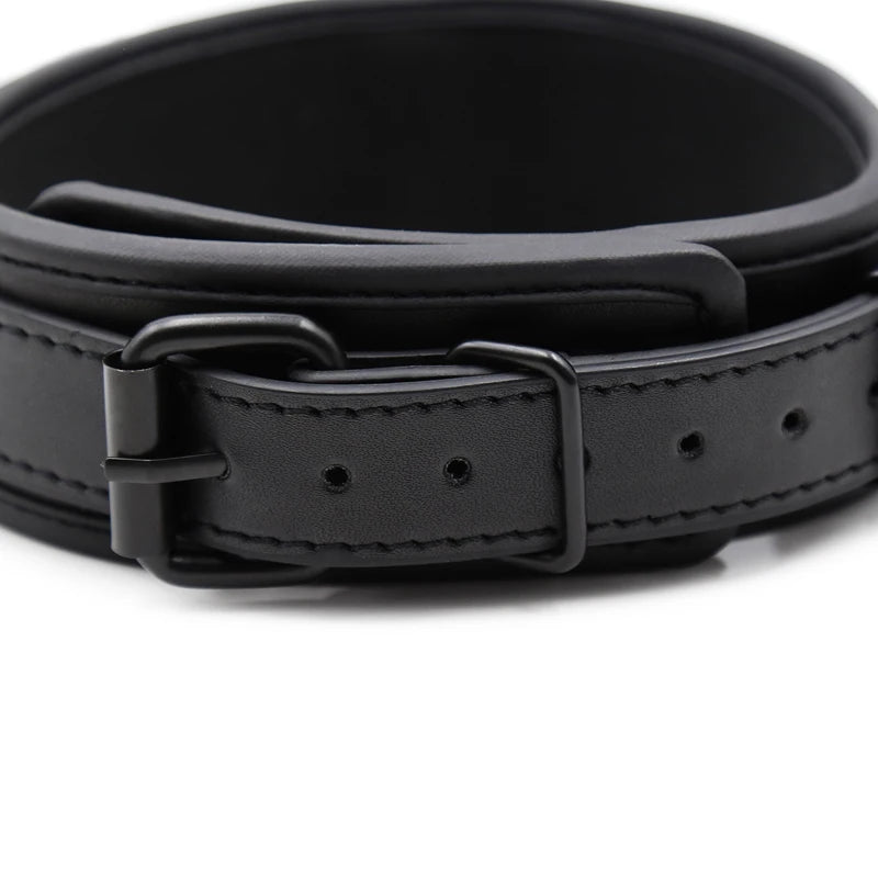 Bdsm Collar Leather And Iron Chain Link bdsm Slave Collars Women Bondage Collar For Couples Adults Restraints