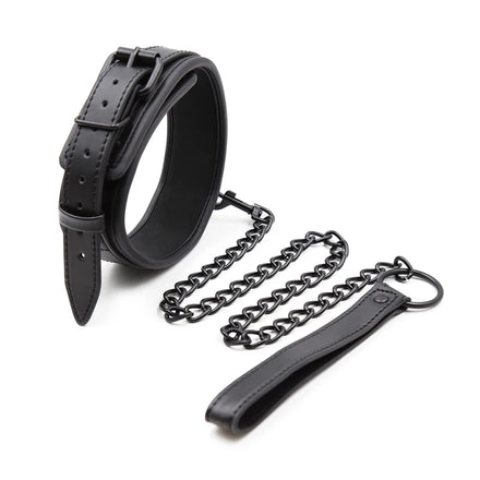 Bdsm Collar Leather And Iron Chain Link bdsm Slave Collars Women Bondage Collar For Couples Adults Restraints