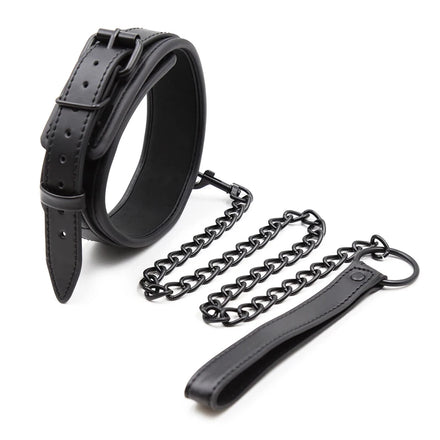 Bdsm Collar Leather And Iron Chain Link bdsm Slave Collars Women Bondage Collar For Couples Adults Restraints