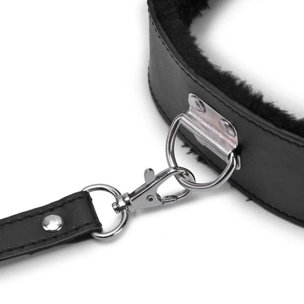 Bdsm Collar Leather And Leash Plush Fetish Bondage Necklace SM Toys Restraints For Adults Women Men Couples Games