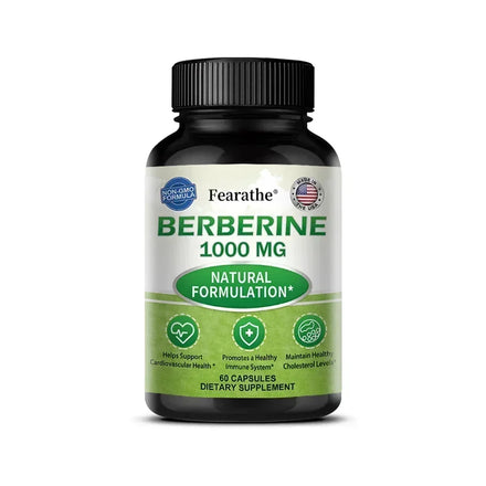 Berberine 1000 Mg - Natural Plant Supplement, Helps Heart Health, Immune System, Healthy Gastrointestinal Tract, Cholesterol