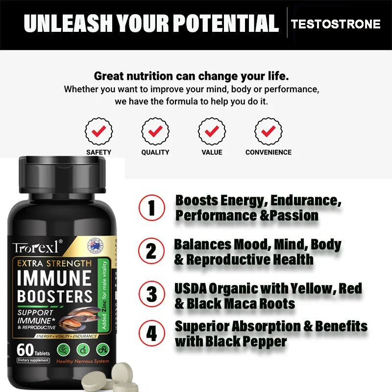 Best Male Enlargement Pills, Men's Energizer, Increase Size & Stamina, Enhance Endurance Tablets, Testosterone Booster for Men
