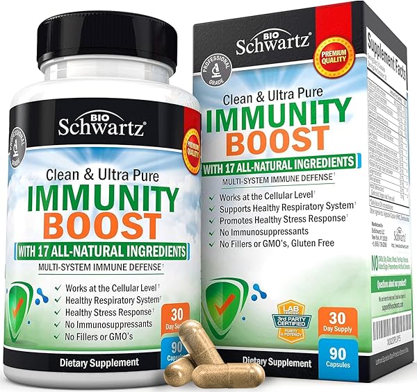 BioSchwartz Immune Support Supplement with Vitamin C 1000mg Zinc Elderberry Extract Ginger Root Beta Carotenes, Immunity Boost for Adults, Natural Immune Defense Antioxidant Vitamins, 90 Capsules in Pakistan in Pakistan