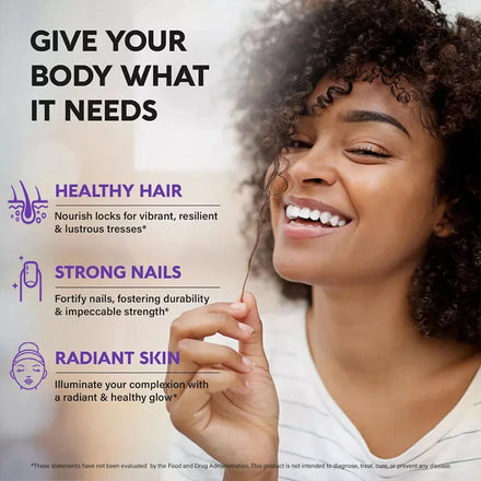 Biotin for Hair Growth - Biotin and Collagen Support Healthy Hair, Strong Nails and Radiant Skin - Hair Growth for Men and Women