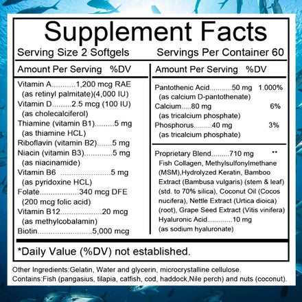 Biotin for Hair Growth - Biotin and Collagen Support Healthy Hair, Strong Nails and Radiant Skin - Hair Growth for Men and Women