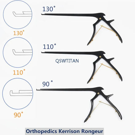 Black Kerrison Rongeur 90 /110 degree Orthopedics Surgical Instrument 280mm