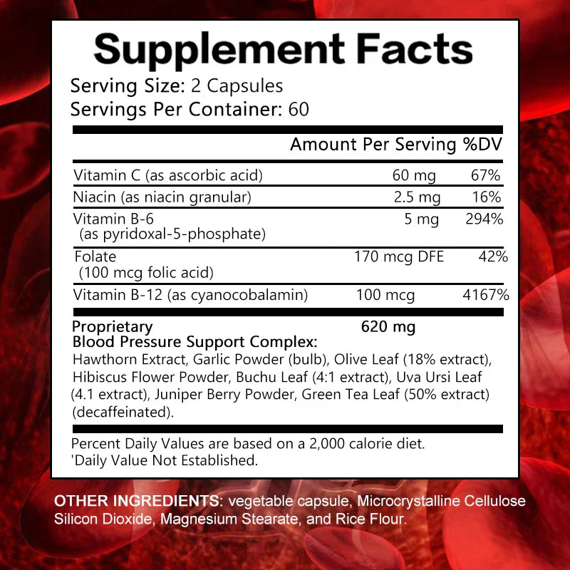 Blood Balancing Nutritional Supplement - Supports Cardiovascular Health, Vitamin Supplementation and Overall Wellbeing