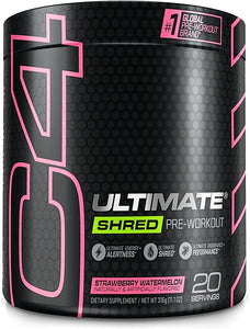 C4 Ultimate Shred Pre Workout Powder for Men & Women, Weight Loss Supplement with Ginger Root Extract, Strawberry Watermelon, 20 Servings (Pack of 1) in Pakistan