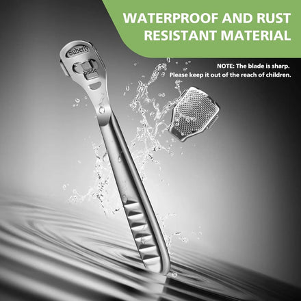 Callus Shaver Remover with 10Replacement Blades Stainless Steel Comfort Grip Foot Corn Scraper Heel Rasp Foot Care Pedicure Tool