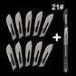 Carbon Steel Carving Metal Scalpel Blades Handle Scalpel DIY Cutting Repair Animal Surgical Knife Tool Kits Box Non Slip