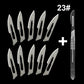 Carbon Steel Carving Metal Scalpel Blades Handle Scalpel DIY Cutting Repair Animal Surgical Knife Tool Kits Box Non Slip