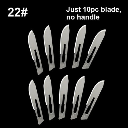 Carbon Steel Carving Metal Scalpel Blades Handle Scalpel DIY Cutting Repair Animal Surgical Knife Tool Kits Box Non Slip