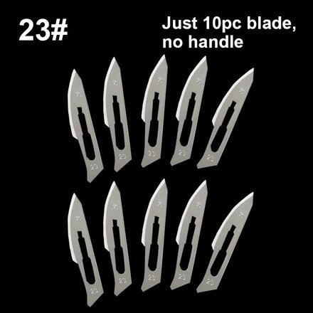 Carbon Steel Carving Metal Scalpel Blades Handle Scalpel DIY Cutting Repair Animal Surgical Knife Tool Kits Box Non Slip